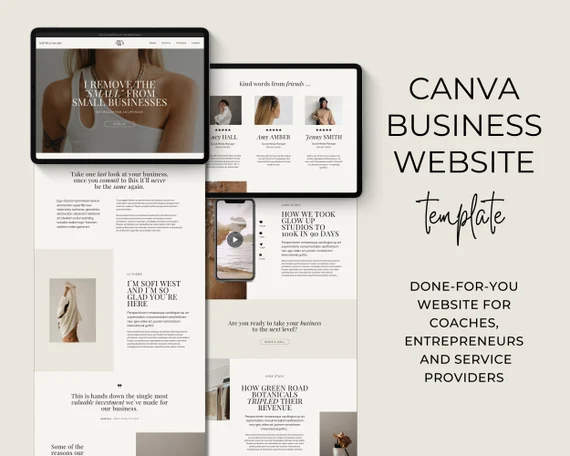 Mockup de site para negócio local